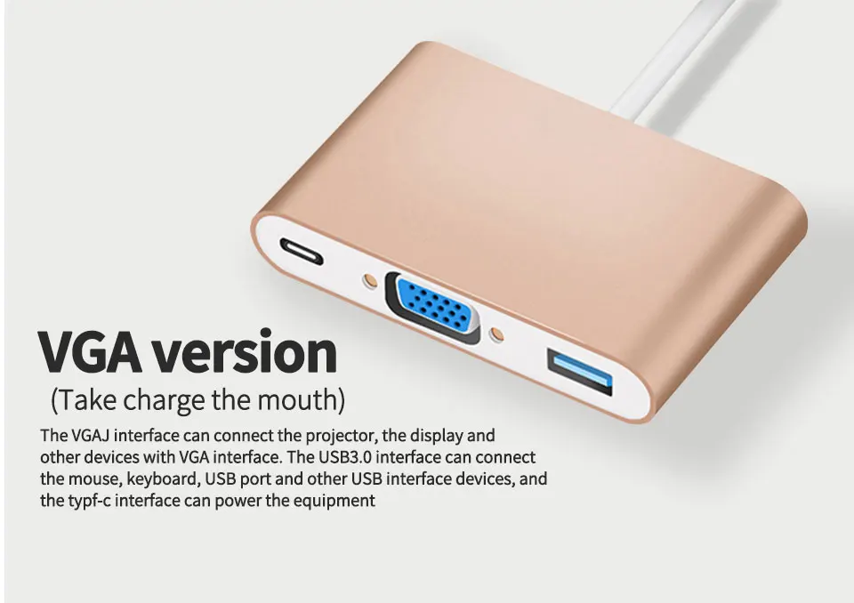  Type C to HDMI Cables USB 3.0 HDMI VGA Adapter  4K Thunder bolt 3 for New Macbook  Huawei  P20 Pro P20 Xiaomi USB HDMI (5)