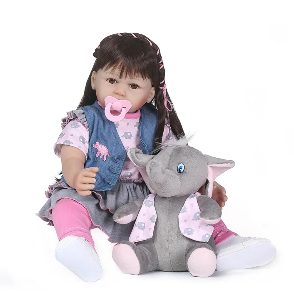 

60CM/24inch 3D Jointed Lifelike Reborn Doll Soft Vinyl Newborn Baby Dolls Playmate Gifts BM88