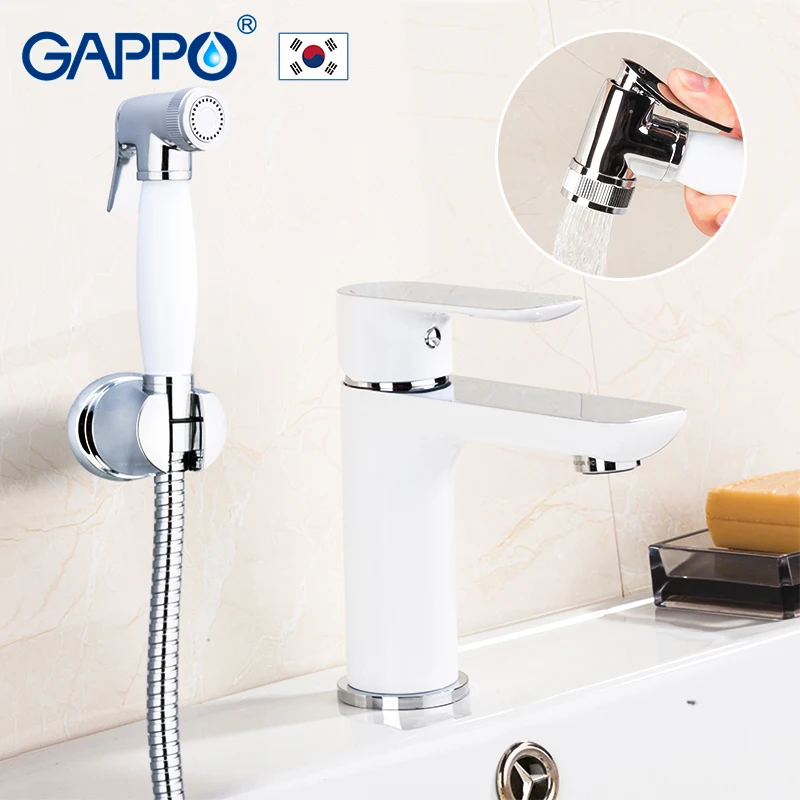 

GAPPO Basin Faucets Tap Bathroom White And Chrome Mixer Brass Basin Faucet Sink Mixer Taps Washbasin Water Faucets Torneira