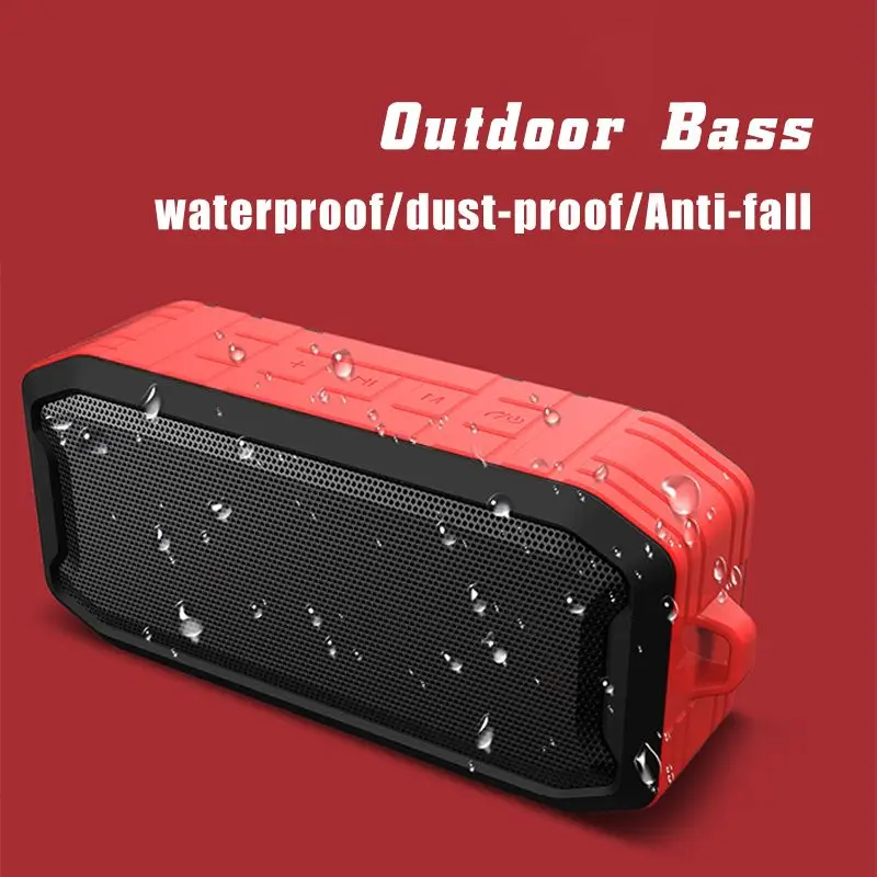 

Portable IP67 Waterproof bluetooth 5.0 Speaker Wireless Speaker Sound System 3D Stereo Music Surround Support bluetooth,TF USB