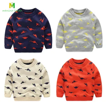 

Baby boys sweaters 2-8T kids knitted clothes children infant cotton cartoon dinosaur pullovers boys spring autumn warm jacket