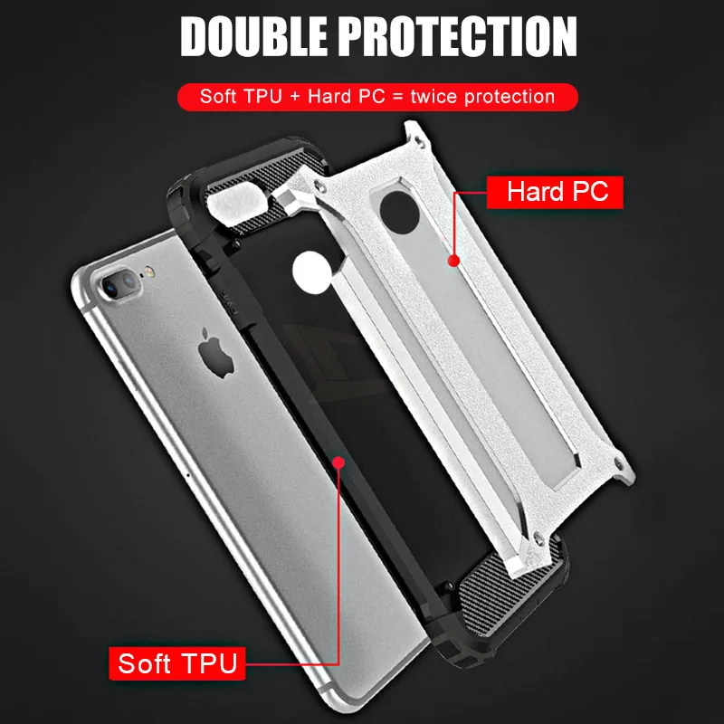 Роскошный защитный противоударный чехол для iphone 7 8 6 6s PLus X бампер телефона XR XS Max PC