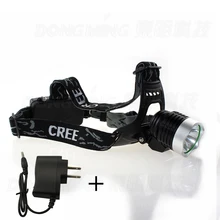 Cree XM-L T6 led 2000 головная фара перезаряжаемая фара передняя лампа на солнечных батареях 2x18650 батарея