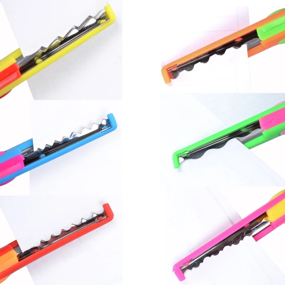 6 шт. разных цветов дети Smart бумага Edger ножницы для учителей студентов ремесла Скрапбукинг, DIY фотографии, альбом, декоративные