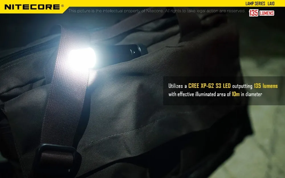 AA EDC Мини фонарь Nitecore LA10/LA10 CRI 135 люмен Кемпинг Nichia XP-G2 S3 светодиодный фонарик брелок