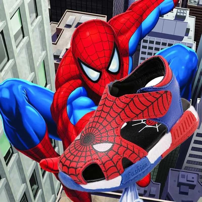 

Juyouki 2019 Spiderman Soft Children Casual Shoes Girls Boys Hollow sandals Sport Shoes Breathable Baby Sneakers Kids Shoes