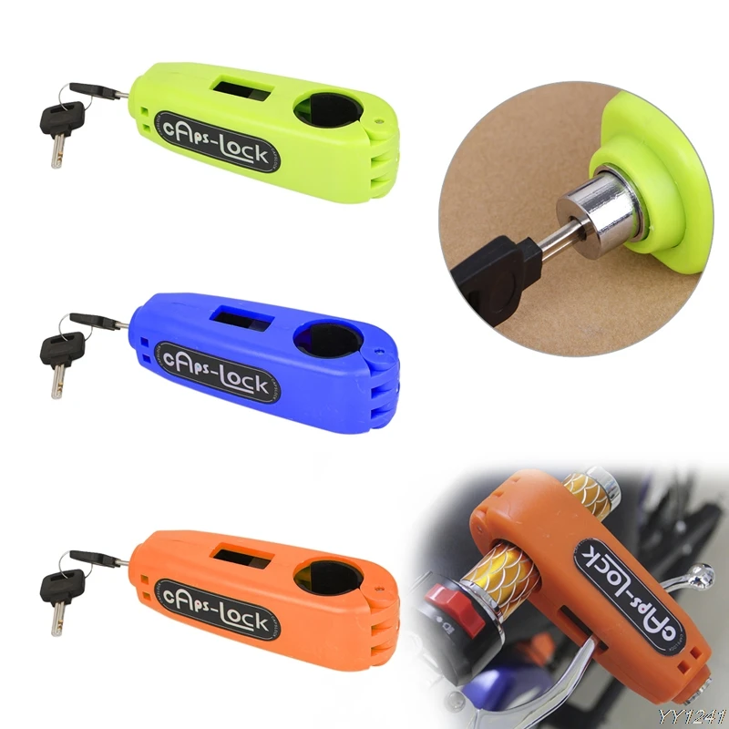 

ABS Croc-Lock Motorcycle Scooter Handlebar Therottle Grip Horn Lock Security Handlebar Grip Lock+2 Keys- G6KC