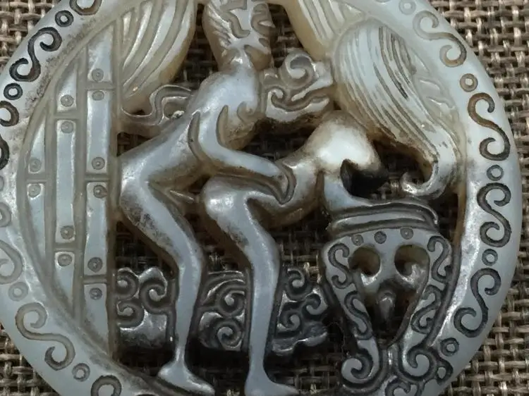 Подвеска античный нефрит династии Цин весенняя|pendant|pendant jade |