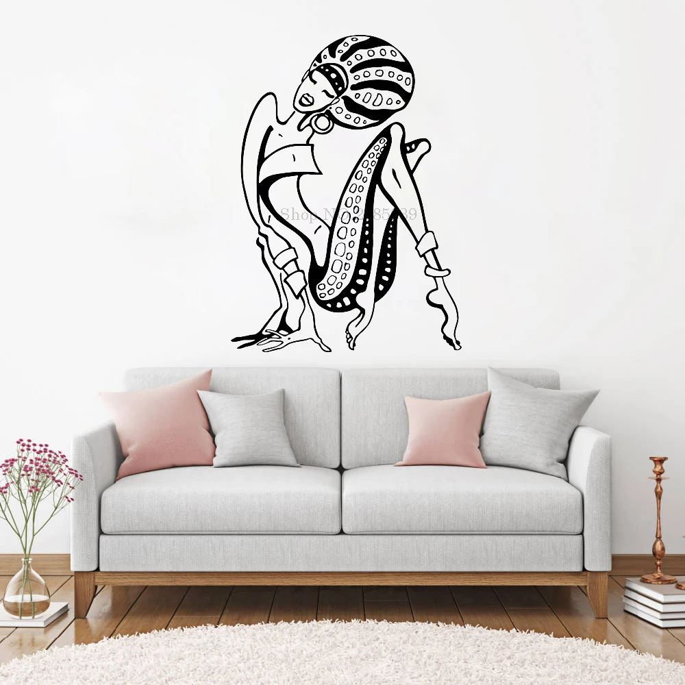 New Design African Women Wall Decal Window Stickers Beauty Sexy Girls