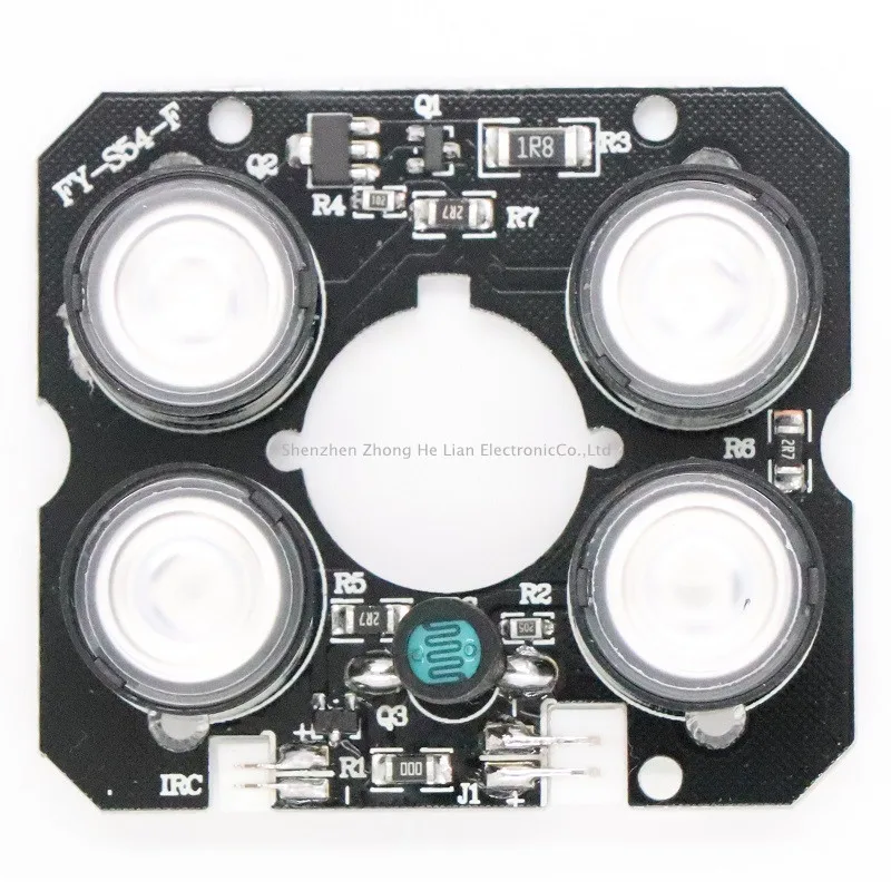 

90 degrees CCTV Accessories infrared light 4 pcs Array IR LED board for Surveillance cameras night vision Size 52mm * 46.5mm