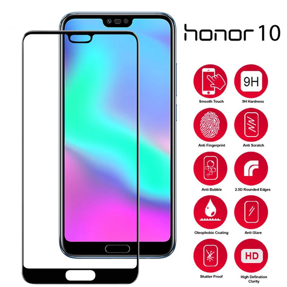 Защитное стекло 9H для huawei honor 9 lite 8x max note 10 закаленное view play Защитная пленка экрана