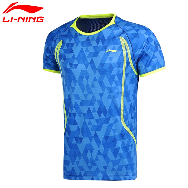 

Li-Ning Men AT DRY Badminton Shirts Breathable Light T-Shirts Competition Top Comfort LiNing Sports Tee AAYM001 MTS2672