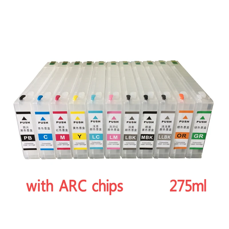 Refillable ink cartridges for Epson stylus pro 4900 large format printer with ARC chips on high quality Refillable ink cartridges for Epson stylus pro 4900 large format printer with ARC chips on high quality