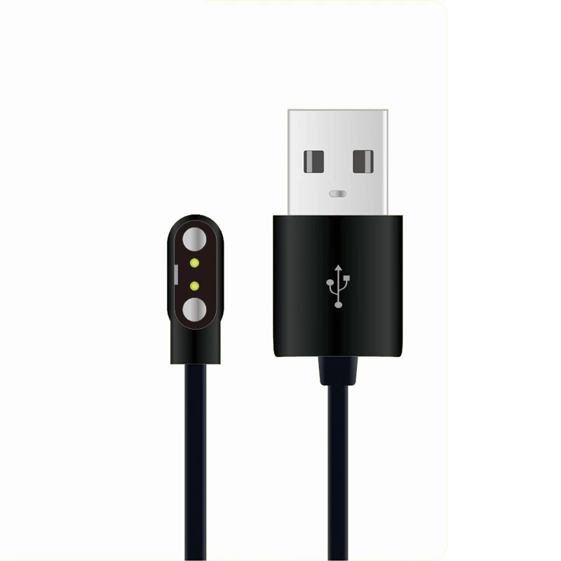 Magnetic Charge Charging Cable For Smart Watch with Magnetics Plug For 2 Pins Distances 2.84mm Black Novel Power Charger Cables data transfer cable