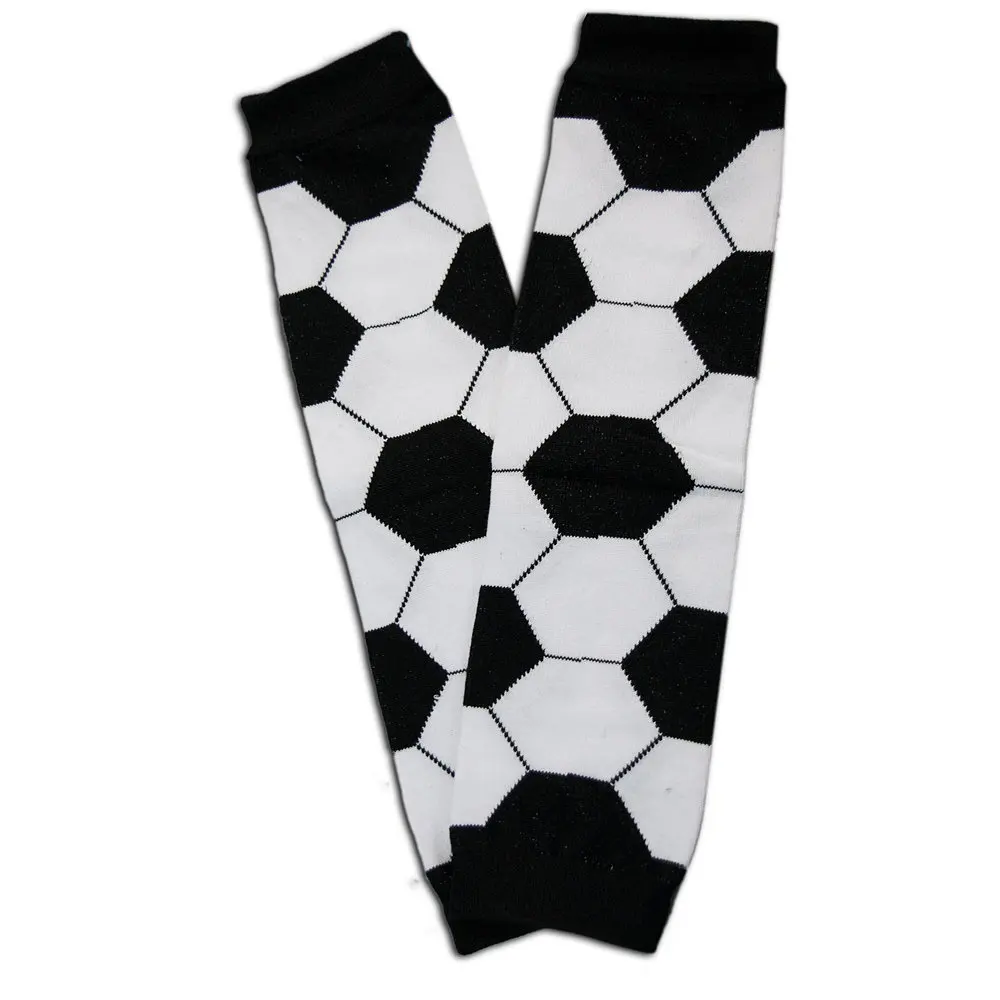 

Free Shipping(MOQ 1 pair) Cotton Football Print Leg Warmers For Baby Kids