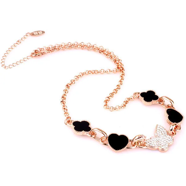 

Wholesale butterfly necklace for women,champagne gold color and fashion Austrian crystal necklaces