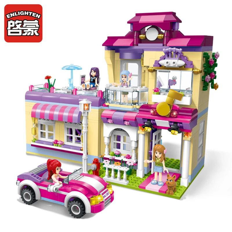 

Enlighten Building Block Girls Friends Star Training Center 4 Figures 729pcs Educational Bricks Toy For Girl Gift