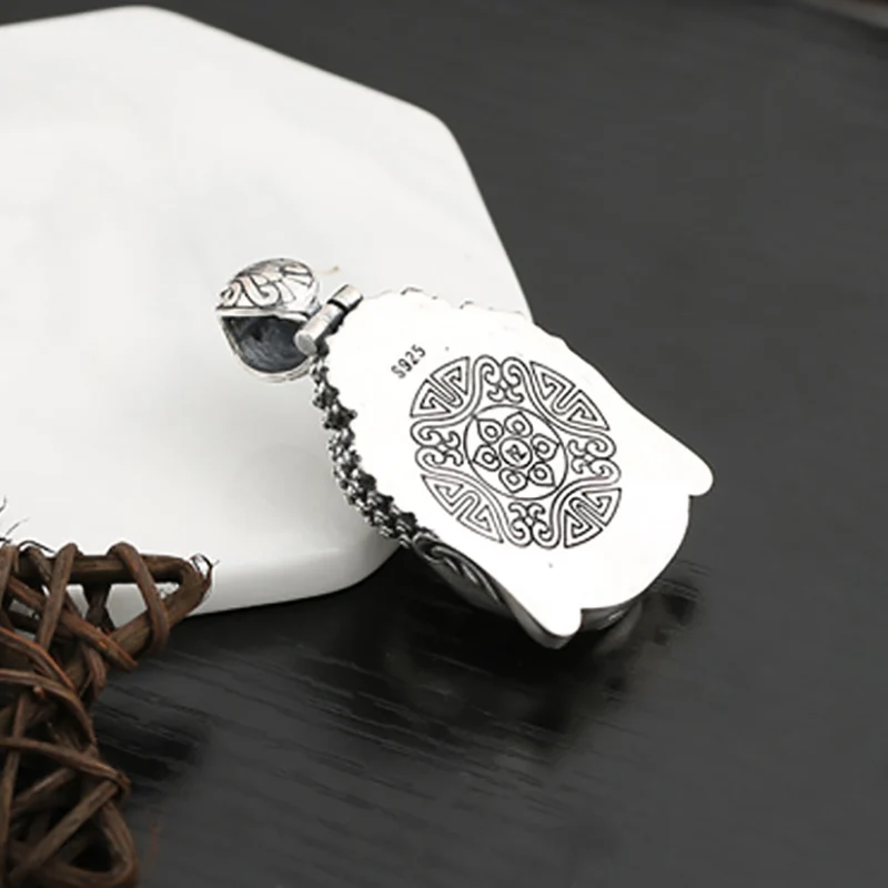 BOEYCJR 925 серебро Будда и ожерелье с демоном цепи ювелирные изделия энергетический кулон для медитации ожерелье для мужчин 2019