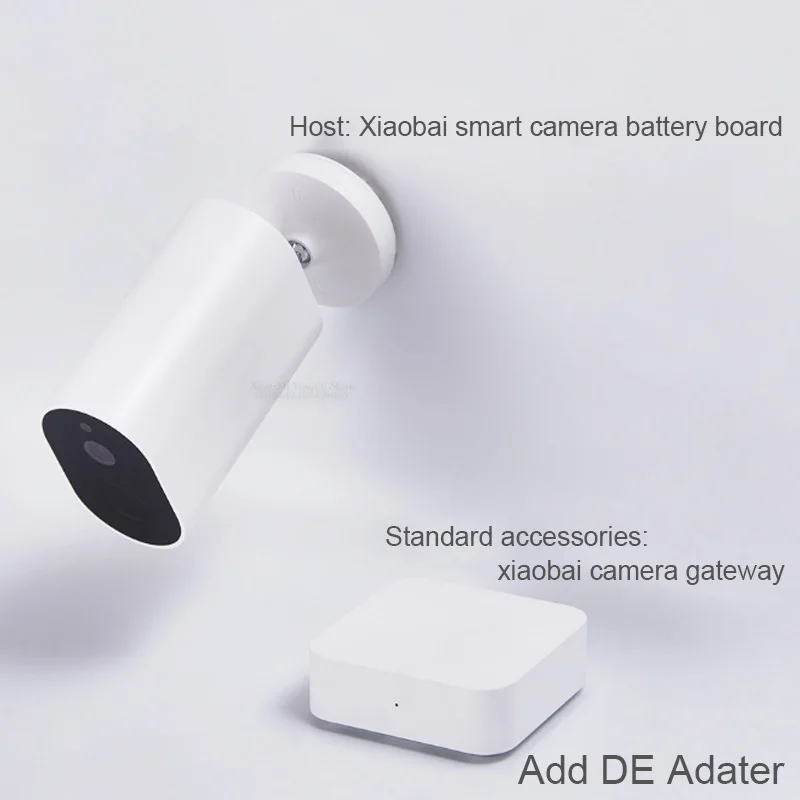 add DE adapter Xiaomi Mijia Smart 360 камера батарея шлюз CMSXJ11A 1080P 120 градусов AI Humanoid обнаружения IP Беспроводная камера s Cam - Цвет: add DE adapter