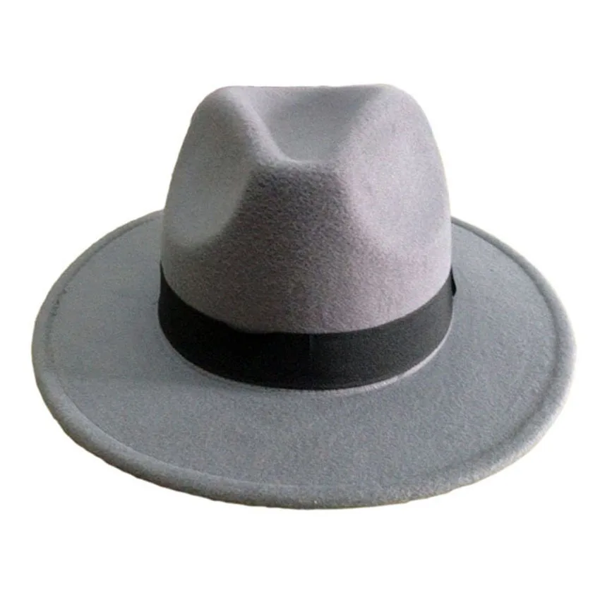Мужская шерстяная фетровая шляпа с козырьком, Трилби, Женская винтажная шерстяная Панама, фетровая Кепка, шерстяная фетровая шляпа, джазовые шляпы, 14 цветов, YY0397