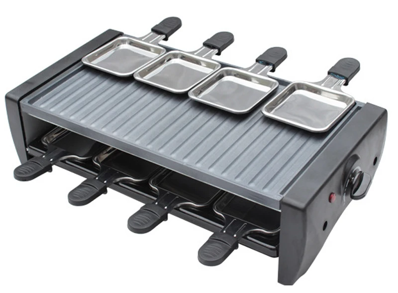 New Electric Raclette Grill Bake Machine Double used for 8 persons em