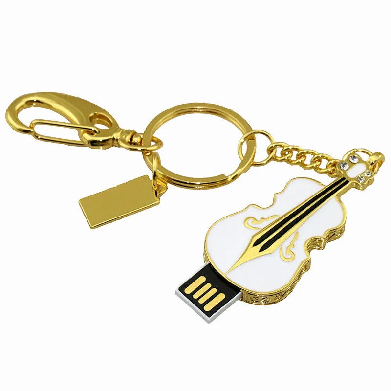 Горячая Распродажа музыкальный инструмент Гитары USB Flash Drive/металл Скрипки usb memory stick 1 ГБ-64 ГБ флэш-памяти накопитель диск