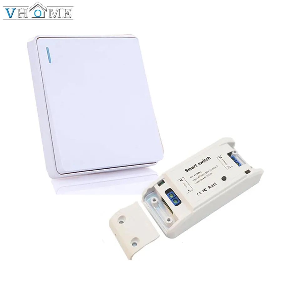 

Vhome Wireless button Remote Control RF 433 Mhz 220V Switch Learning Code Receiver Transmitter Hall Bedroom Ceiling Lights