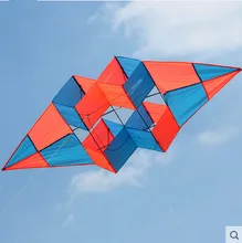 New High Quality Outdoor Fun Multi color 75 inch Power 3D Kite With Handle Line Good