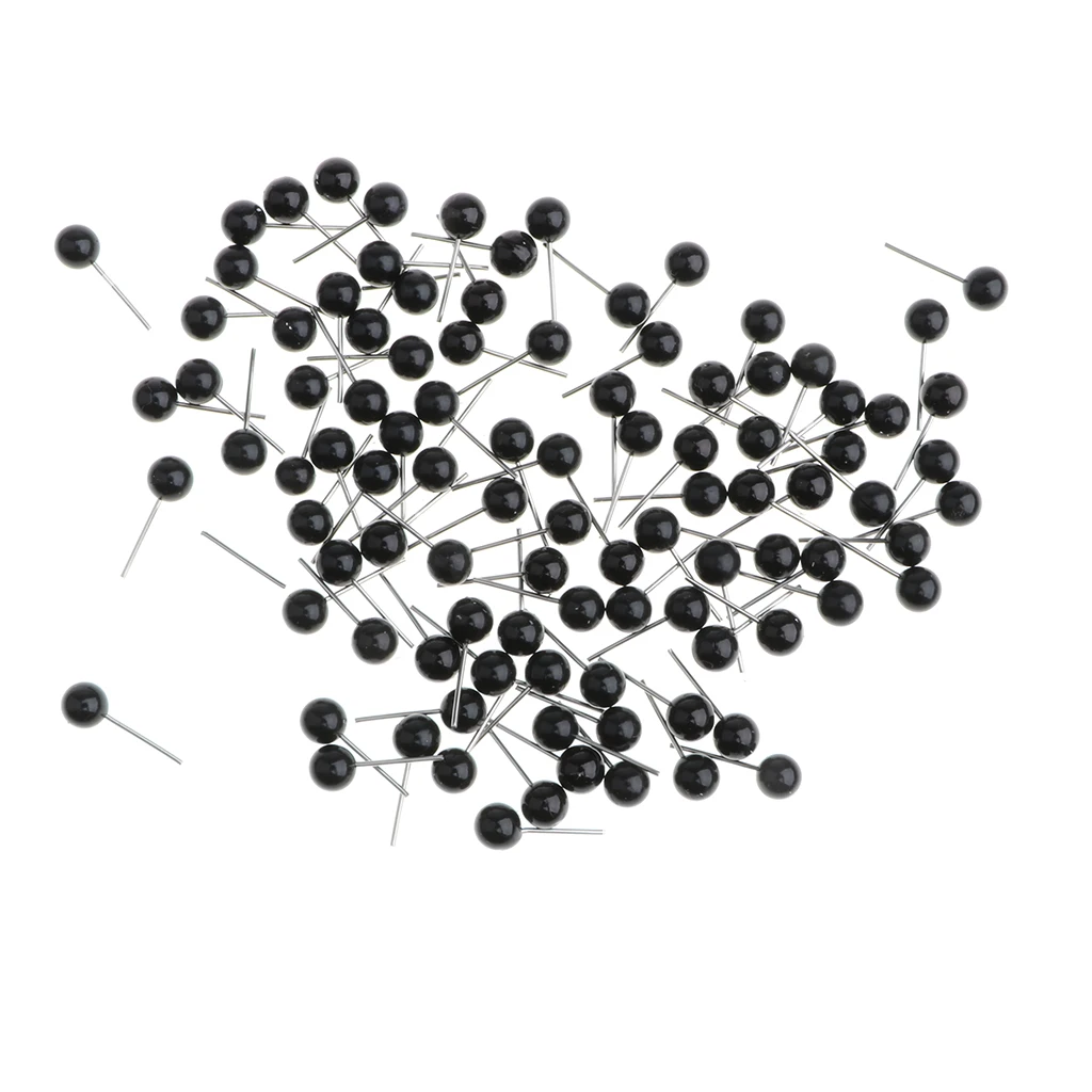 300 Pieces Black Glass Eyes Kits for Needle Felting Bear Dolls Toy 4-6mm