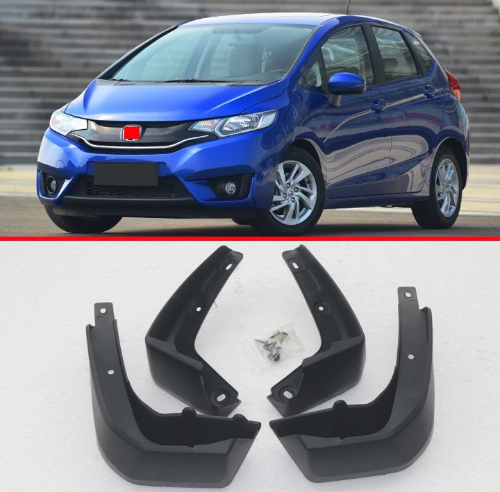 Набор форм брызговик s для Honda Fit/Джаз 2014 2015 2016 2017 Брызговики спереди тыльная грязь лоскут крыло брызговиков