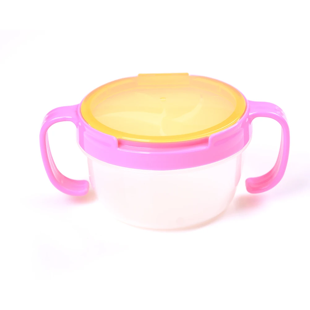 Горячие Младенцы ребенок 360 повернуть разливной миски посуда детская закуска чаша для еды, контейнер для кормления детей помощь еда Новинка - Цвет: Красный