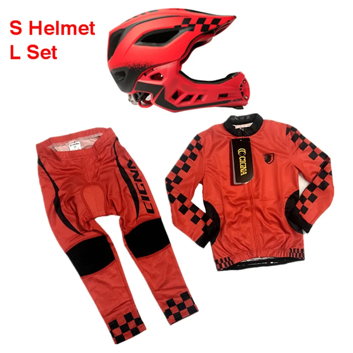 S Helmet L Set Детский велосипедный шлем с длинным рукавом и длинным рукавом для детей 2-10 лет - Цвет: S Helmet L Set