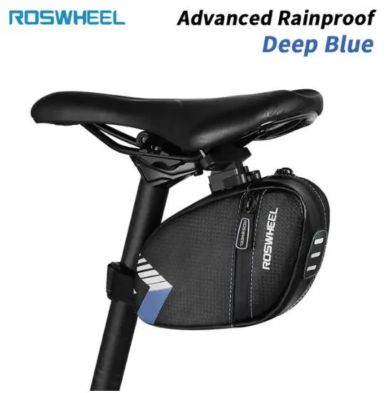 Roswheel 3 вида стилей задний мешок для велосипеда сумки для хранения сидений для велосипеда водостойкий для горного велосипеда дорожный велосипед рама вешалка багажник для велосипеда велосипедное седло сумка - Цвет: Advanced Deep blue