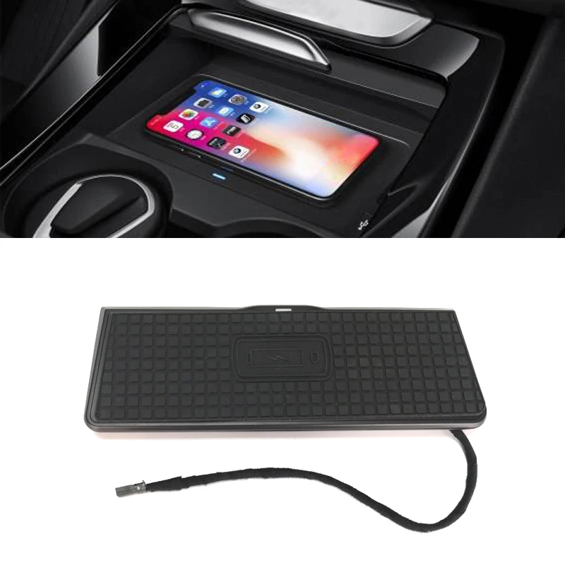 Car QI wireless charger phone charging case center console charging panel pad for BMW X3 X4 F25