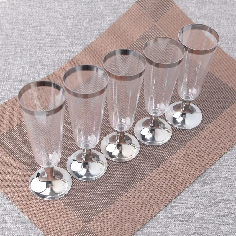 Wholesale 6OZ 180ml Disposable Plastic Goblet For Wine Champagne
