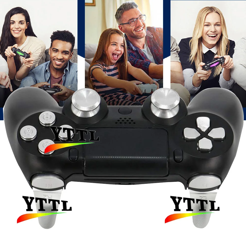 PS4 pro Replacement buttons Siliver 6