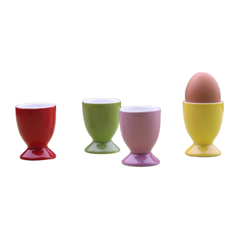 2pcs/Lot Ceramic Egg Holder Cups,Egg Cup Set - Color: F