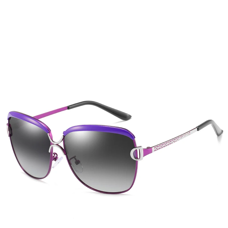 C02 Purple Frame YDO Квадратные Солнцезащитные очки для женщин поляризационные солнцезащитные очки большого размера люксовый бренд над размером d солнцезащитные очки винтажные красные оправы оттенки - Цвет линз: C02 Purple Frame