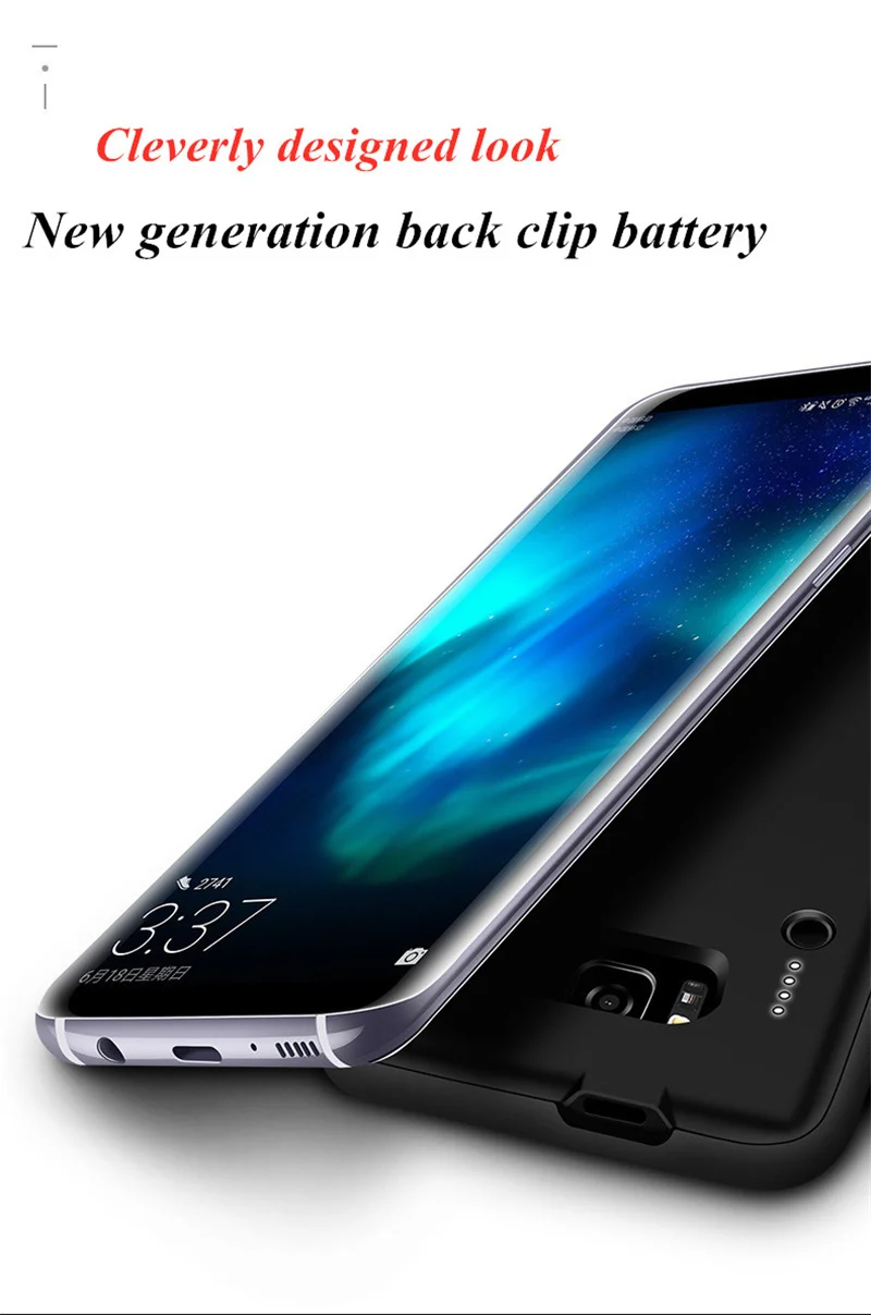 Расширенный телефонный контейнер для аккумуляторных батарей для Samsung Galaxy S8 power Bank чехол для Samsung Galaxy S8 Plus резервный чехол-аккумулятор