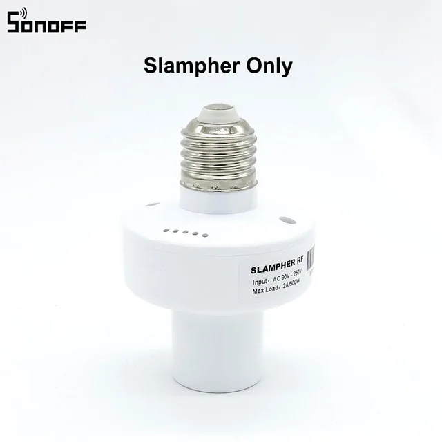1 SONOFF Slampher RF 433 МГц WiFi умный светильник держатель лампы для умного дома E27 светильник лампы умный дом переключатель для IOS Android - Комплект: 1