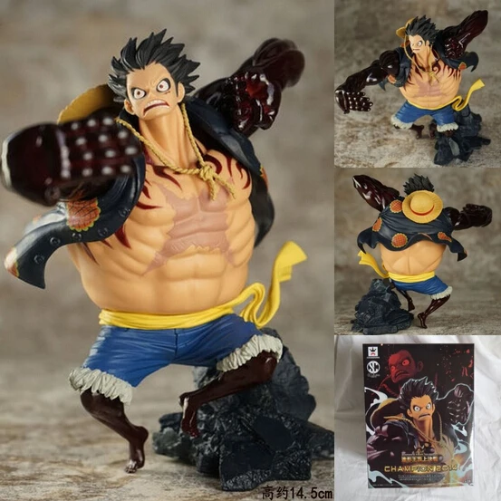 NEW hot 17cm One piece Gear fourth Monkey D Luffy action figure font b toys b