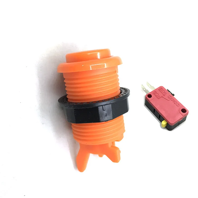 100 шт. Happ американская Кнопка Кнопки 28 мм монтажное отверстие Аркады MAME прочный Jamma игровой коммутатор прочный 1 плеер 2 плеера - Цвет: Orange