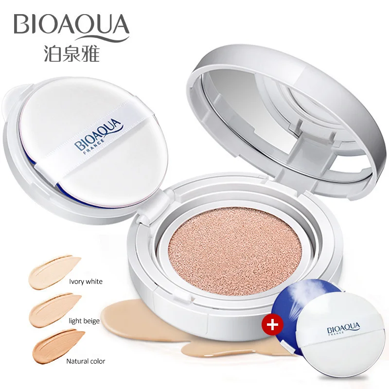 BIOAQUA Sunscreen Air Cushion BB CC Cream Concealer Moisturizing Foundation Whitening Makeup For Face Beauty Makeup With Refill