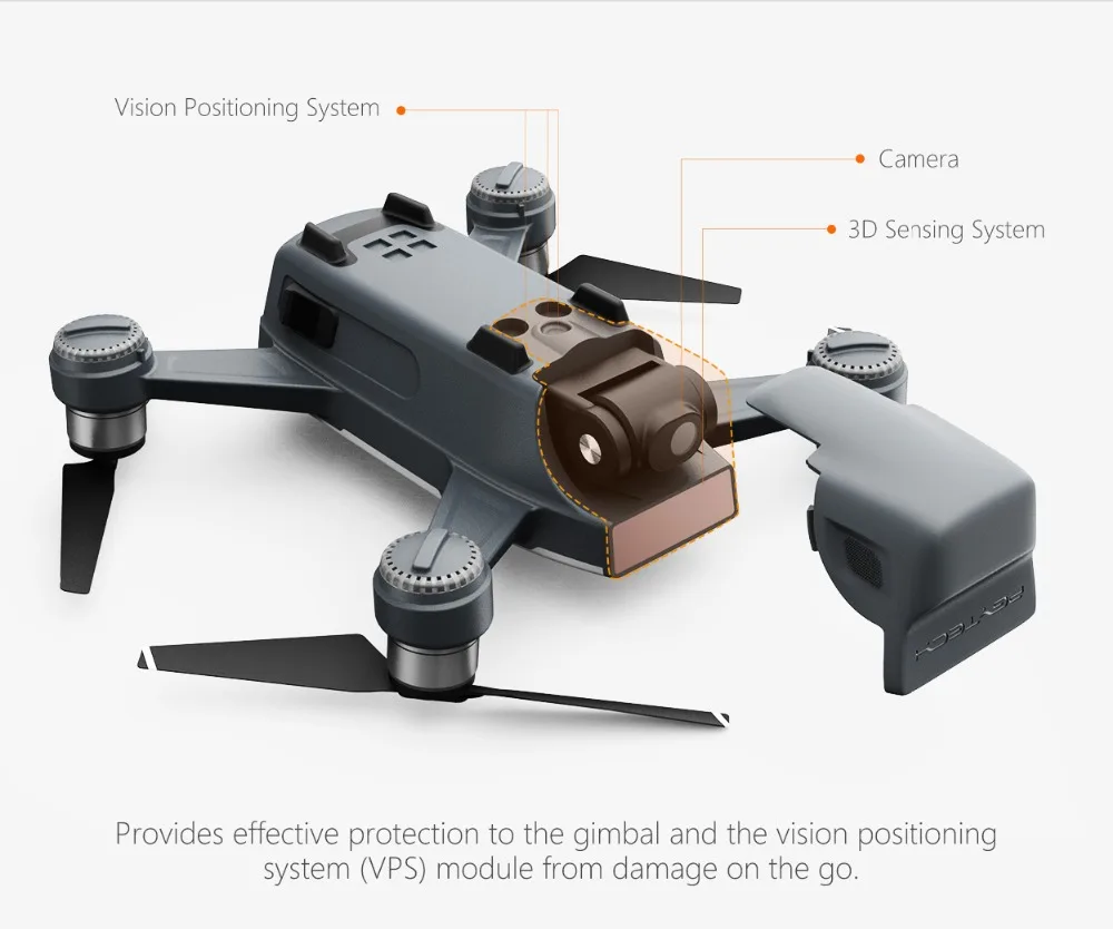 PGYTECH Фронтальная камера крышка Gimbal 3D Сенсор экран системы протектор пыле быстрое крепление для дрона DJJ Spark аксессуары