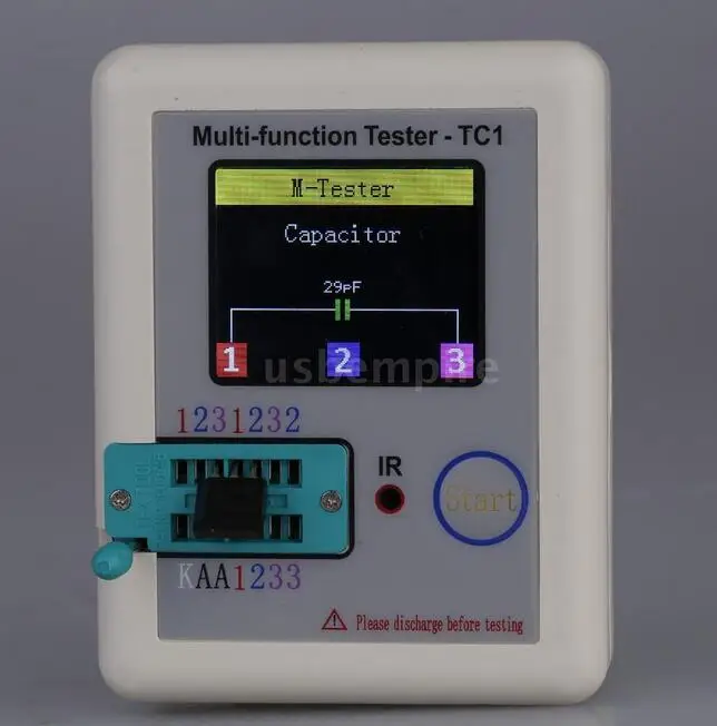 Транзистор тестер TFT Диод Триод измеритель емкости LCR ESR NPN PNP MOSFET