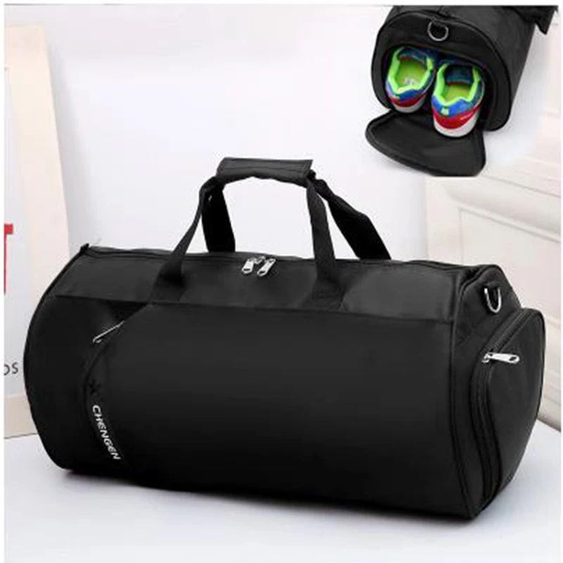 Распродажа, нейлоновый ремень, сумки для спортзала, мужская спортивная сумка для занятий йогой, сумка на одно плечо, водонепроницаемая пляжная сумка через плечо - Цвет: Black