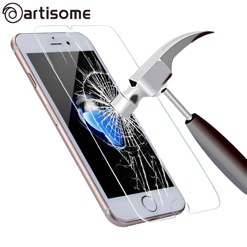 Закаленное Стекло Пленка Для iphone 6/6 plus/5s/5/SE/7/7 Plus Screen Protector Случаи Защитная Пленка Стекло Прозрачное artisome