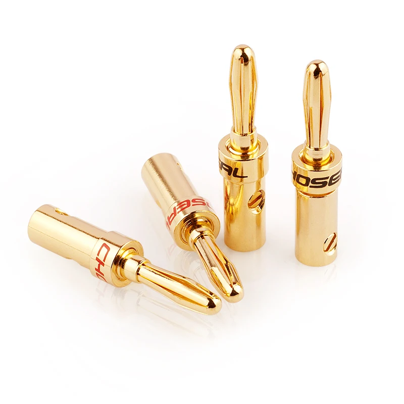 CHOSEAL 24K позолоченная медная фоторазъем адаптер аудио банановые разъемы для