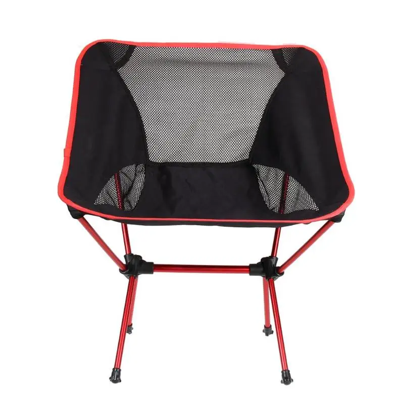 1 шт. портативный складной стул для кемпинга, уличное рыболовное сиденье, ультра-светильник, складные стулья для рыбалки, фестиваля, пикника, барбекю - Цвет: 07 Red