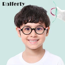 Ralferty анти-синие блокирующие очки дети оправа для компьютерных очков ретро круглые TR90 детские оправы очков винтажные очки A012